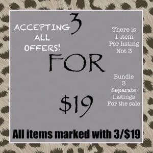 3 For $19 Sale